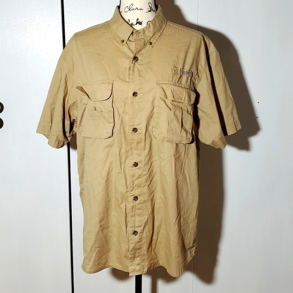 RedHead- Mens Khaki short sleeve Performance Shirt Size Large - Picture 1 of 5